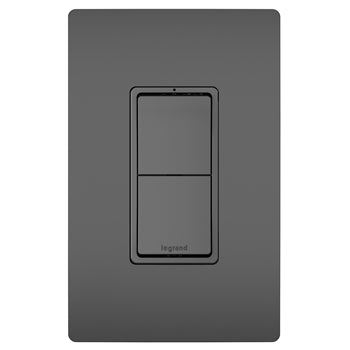 Interruptor doble 15A 120V negro Radiant Legrand / RCD11BK