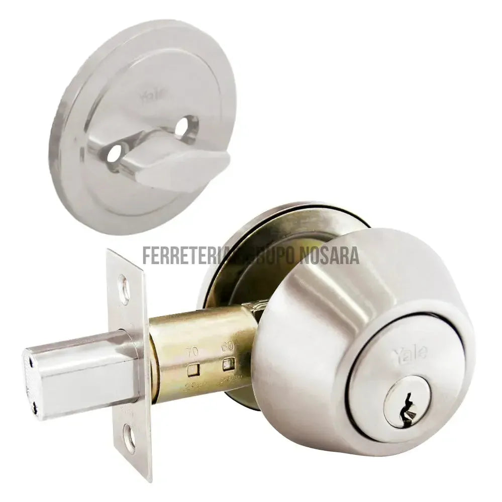 Cerrojo sencillo cromo satinado Kent Yale / 0011529-033765-7704359115295