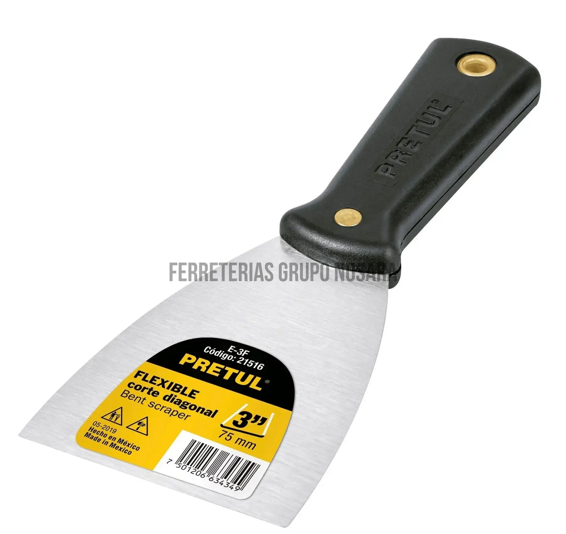 ESPATULA RASPAR 4 PRETUL E-4F FLEX M PLASTICO 21517-034662-7501206634356