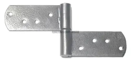 Bisagra soldable T27 gofrado plata 13" x 5-1/4" con 2 aletas Grossor 7102901-035199-7445105002666