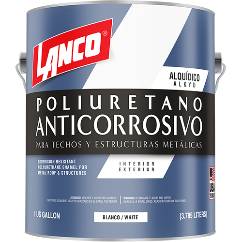 Polyurethane anticorrosive paint for roofs and metallic structures gallon Lanco (white) / MM93-4