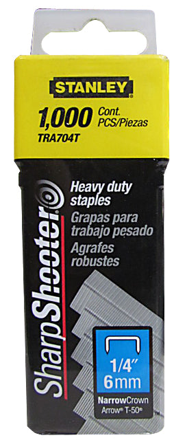 Staple light duty 1/4" Stanley TRA204T (1000 per package)