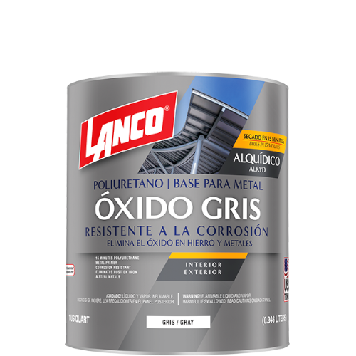 Polyurethane anticorrosive 15 min inside and outside quarter minium gray oxide Lanco / MM225-5