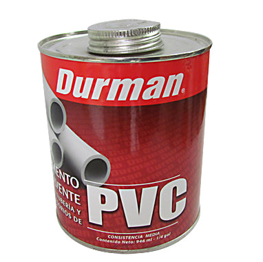 Durman cold water PVC glue 1/4 gallon