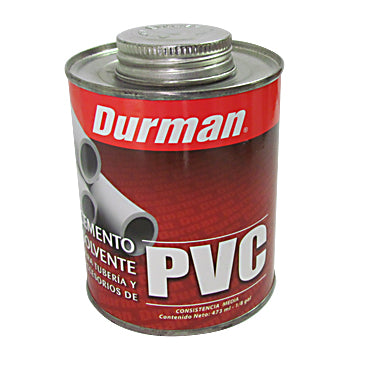 PVC glue cold water 1/8 gallon Durman