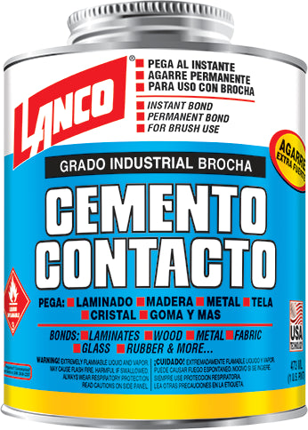 Contact cement industrial grade 1/8 gallon Lanco CA302-6