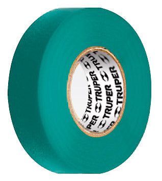 Green electrical tape 18 meters Truper M-33V / 12502