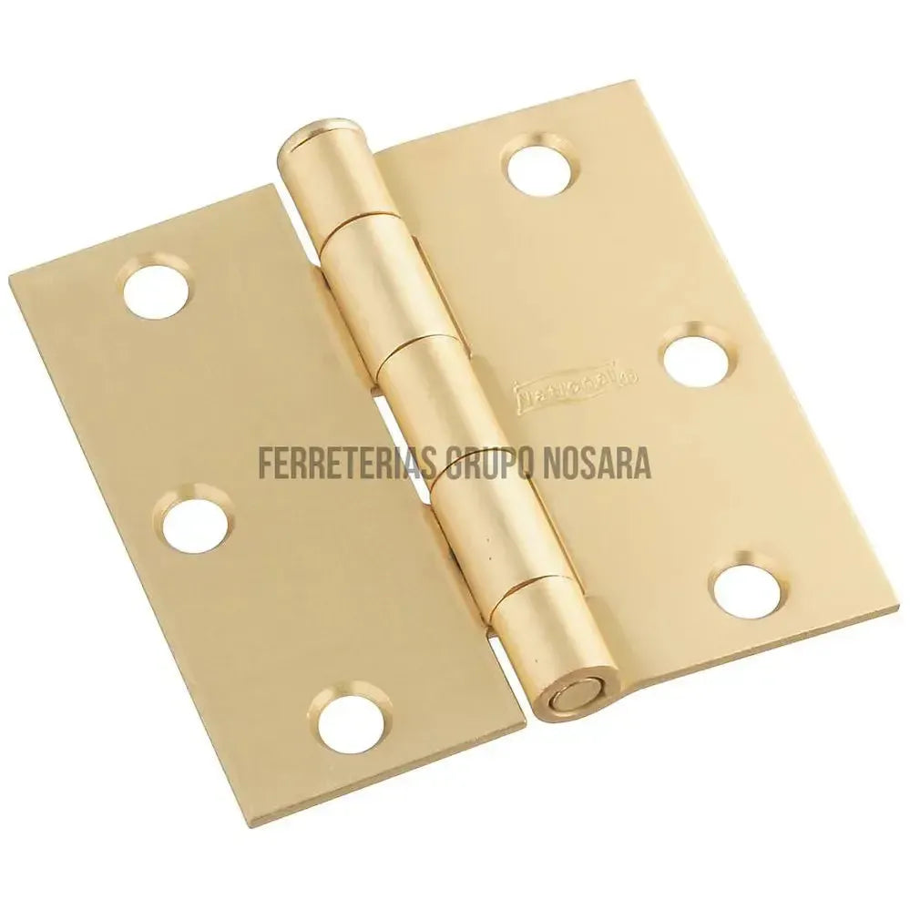 Bisagra de puerta 3" x 3" dorada National Hardware N142-604 (2 por paquete)-