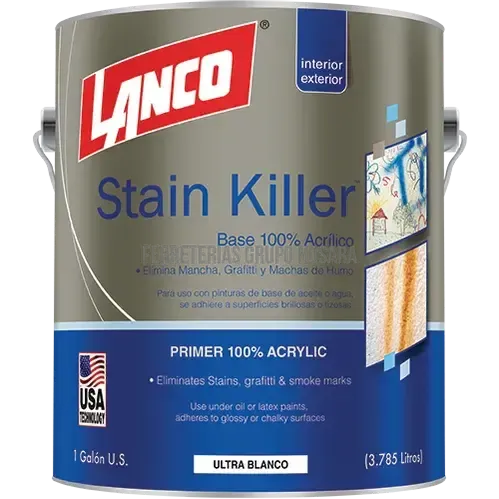 Sellador acrilico Bloqueador de Manchas blanco galon Lanco WP039-4-101370-718594003948