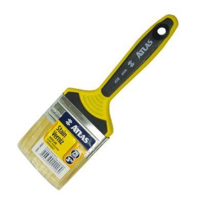 Yellow brush 419 white bristle 3" Atlas