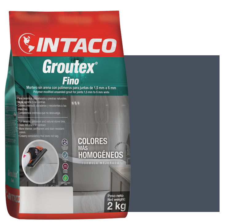 Fragua Groutex sin arena 2 kg Intaco (#42 azul metal)