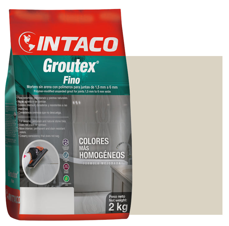 Fragua Groutex sin arena 2 kg Intaco (#35 blanco hueso)