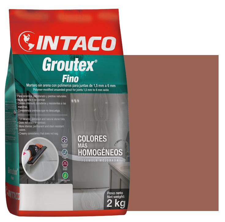 Fragua Groutex sin arena 2 kg Intaco (#19 terracota)