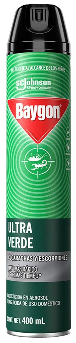 Insecticida en spray Baygon ultra verde 400 ml