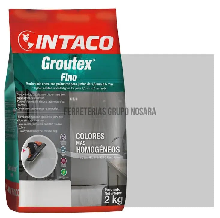 Fragua Groutex sin arena 2 kg Intaco (#14 gris claro)-104825-787002006055