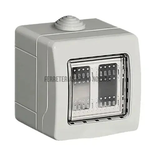 Caja de pared para intemperie 2 modulos IP55 gris Idrobox Bticino / 25502-140097-8012199384252