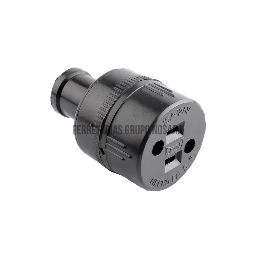 Toma de hule para extension electrica 15A 110V negro Eagle 226-200151-7441109000097