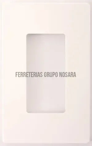Placa sencilla con tornillo oculto para tomacorriente 7352 blanco Decor Eagle 2151ST-W-200486-7441109012397