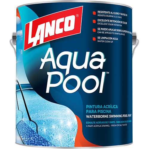 Acrylic paint for swimming pool Aqua Pool gallon Lanco AP2516-4 (caribean blue)