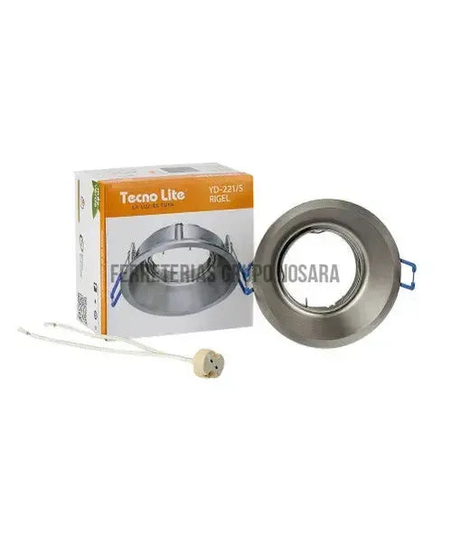 Lampara empotrada redonda GX5.3 50W 100-240V satinado Tecnolite 60YD221MVS-