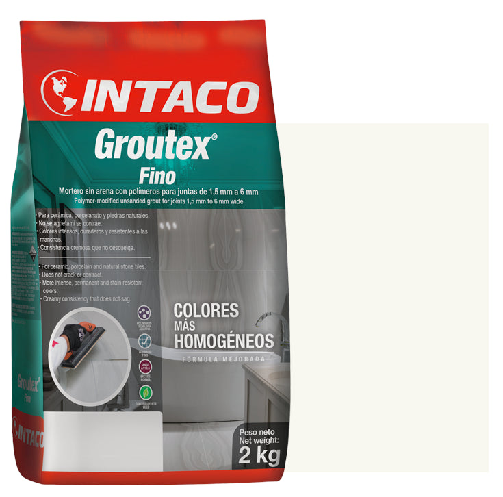 Fragua Groutex sin arena 2 kg Intaco (#39 blanco)