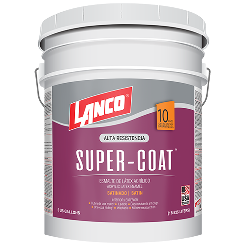 Pintura satinada Super Coat cubeta Lanco SC3731-2 (Base Pastel)