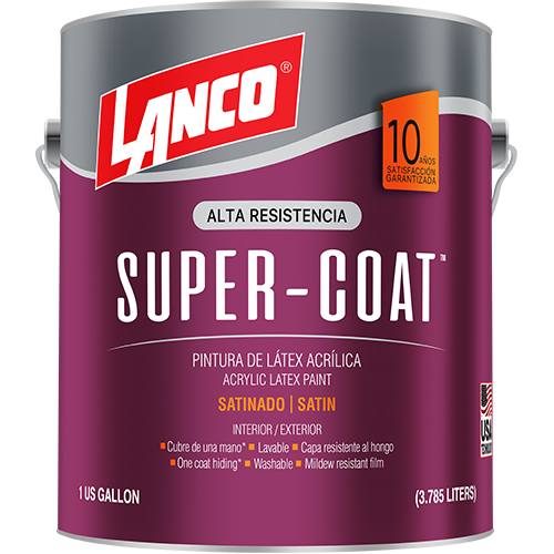 Pintura satinada Super Coat galon Lanco SC3731-4 (Base Pastel)