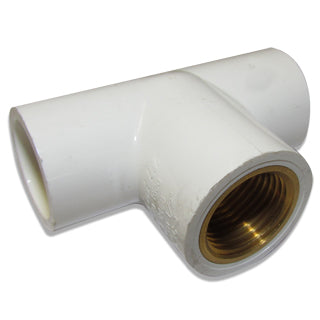 Tee PVC con inserto metalico 18 mm (3/4") Durman