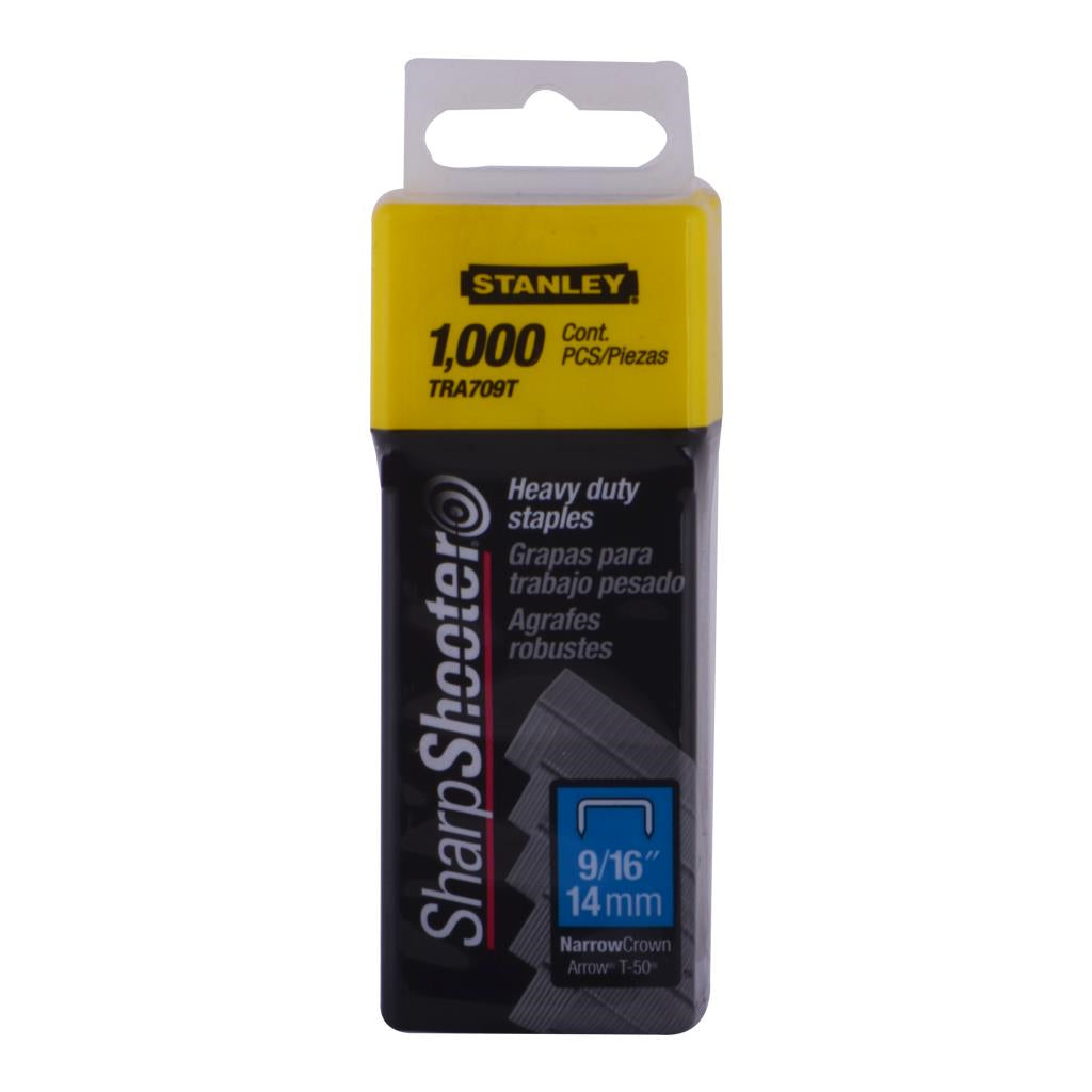 Grapas para trabajo pesado 9/16" Stanley TRA709T (1000 por paquete)