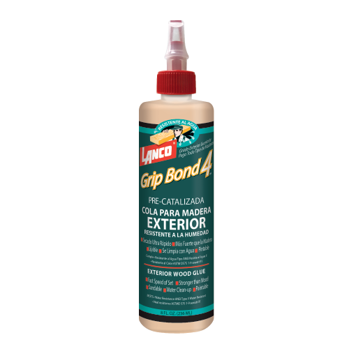 Wood glue Grip Bond 4 pre-catalyzed light brown 1/16 gallon Lanco / WA844-7