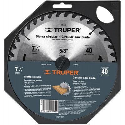 7-1/4" saw blade for wood, 24 teeth 5/8" center / 18300