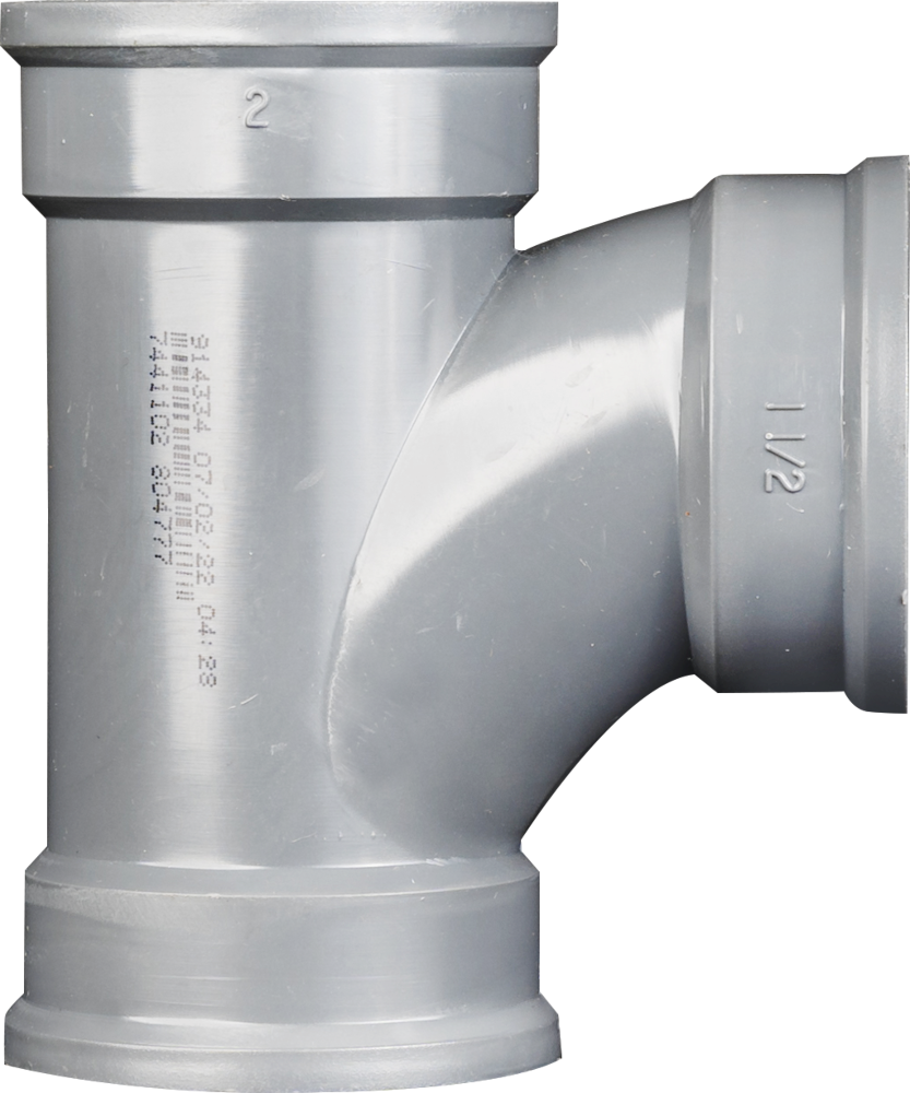 Tee sanitaria PVC SDR32.5 pared delgada 75 mm (3")