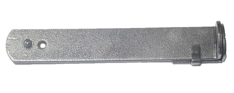 Silver embossed reinforced weldable hasp 10" x 1-1/2" x 1/8" Thickness 7100200 LEFT