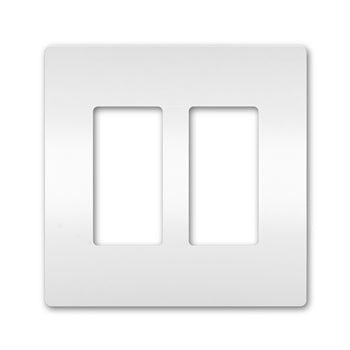 Placa doble sin tornillos blanca Radiant Legrand RWP262W