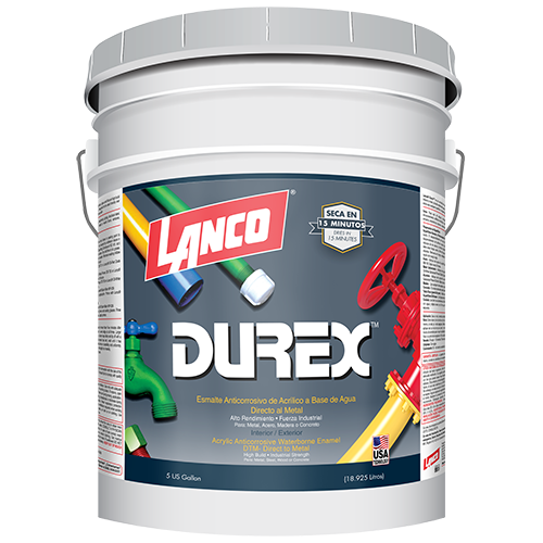 Pintura anticorrosiva Durex mate 15 minutos cubeta Lanco DE736-2 (blanco)