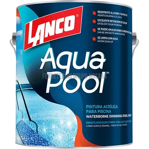 Pintura acrilica para piscina Aqua Pool galon Lanco AP2516-4 (caribean blue)-800972-718594251646