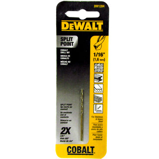 Broca para metal de cobalto 1/16" Dewalt DWA1204