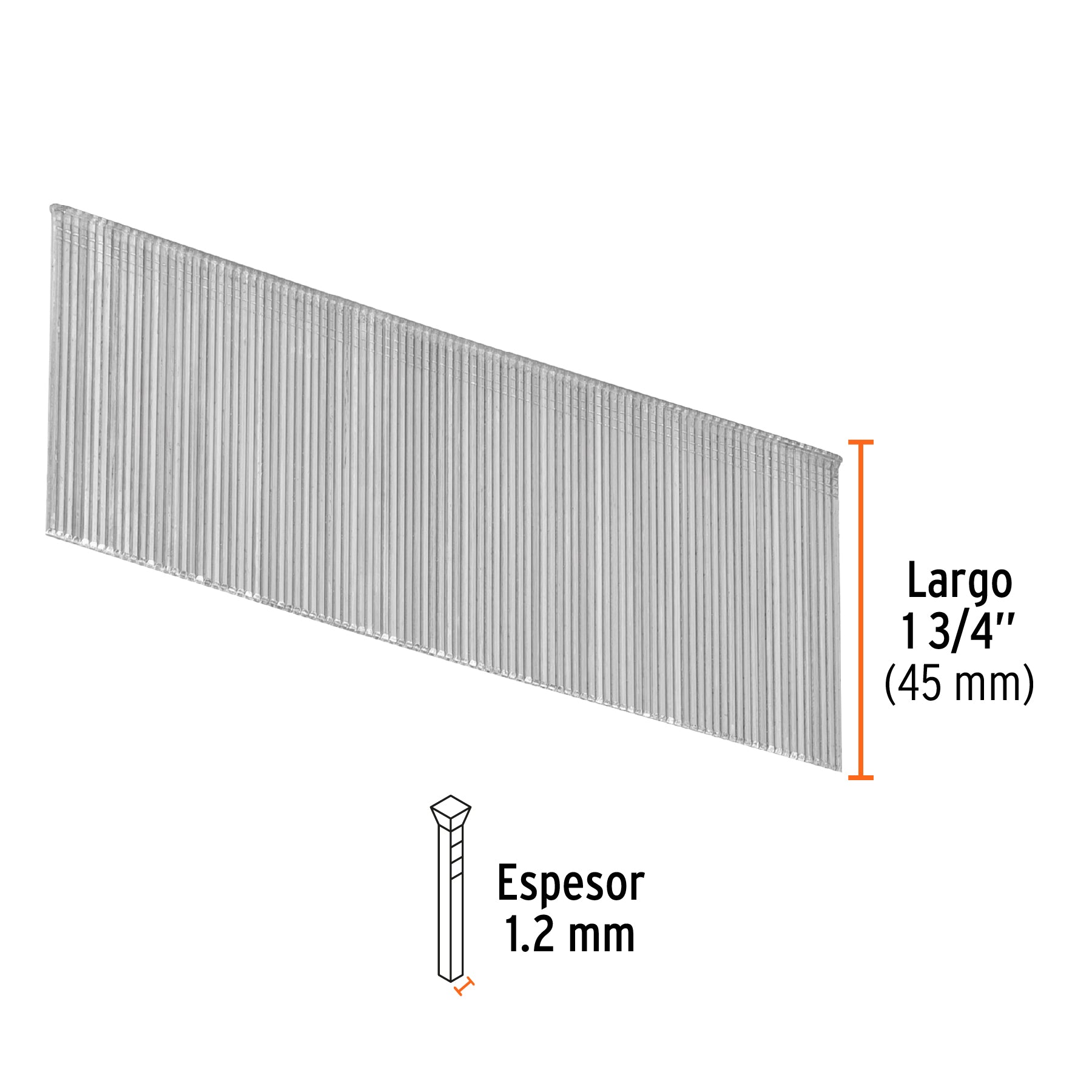 Clavos para clavadora neumatica 1-3/4" Truper CLANEU-18-45 / 18268