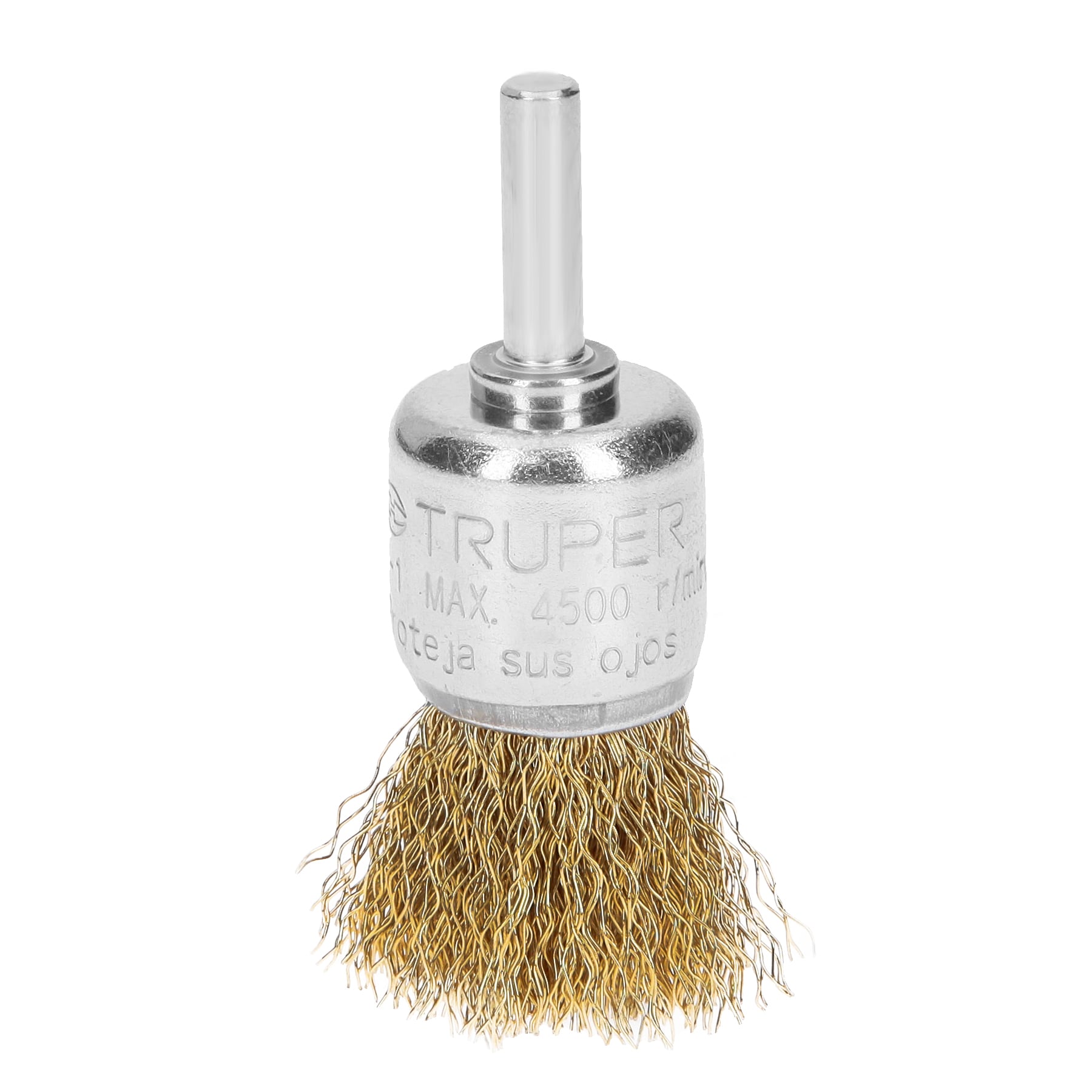 Cup brush 1" coarse wire for drill, Truper / 11595