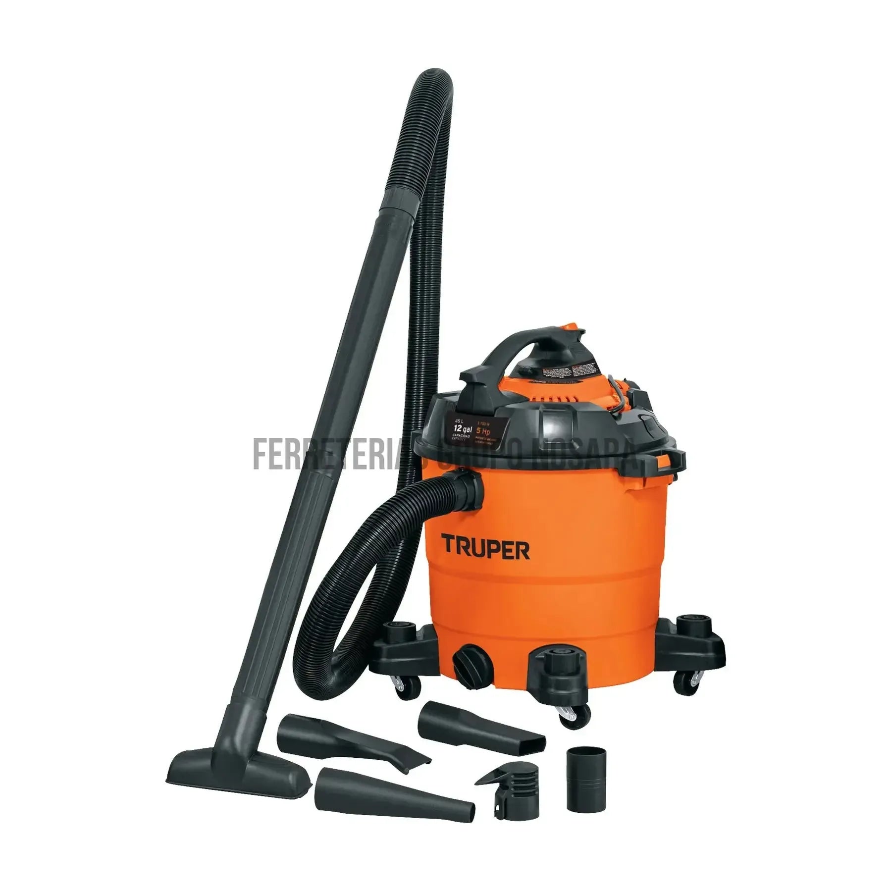 Aspiradora / sopladora para seco/humedo 12 galones 5HP Truper ASP-12S / 12093-CS013240-7506240600695