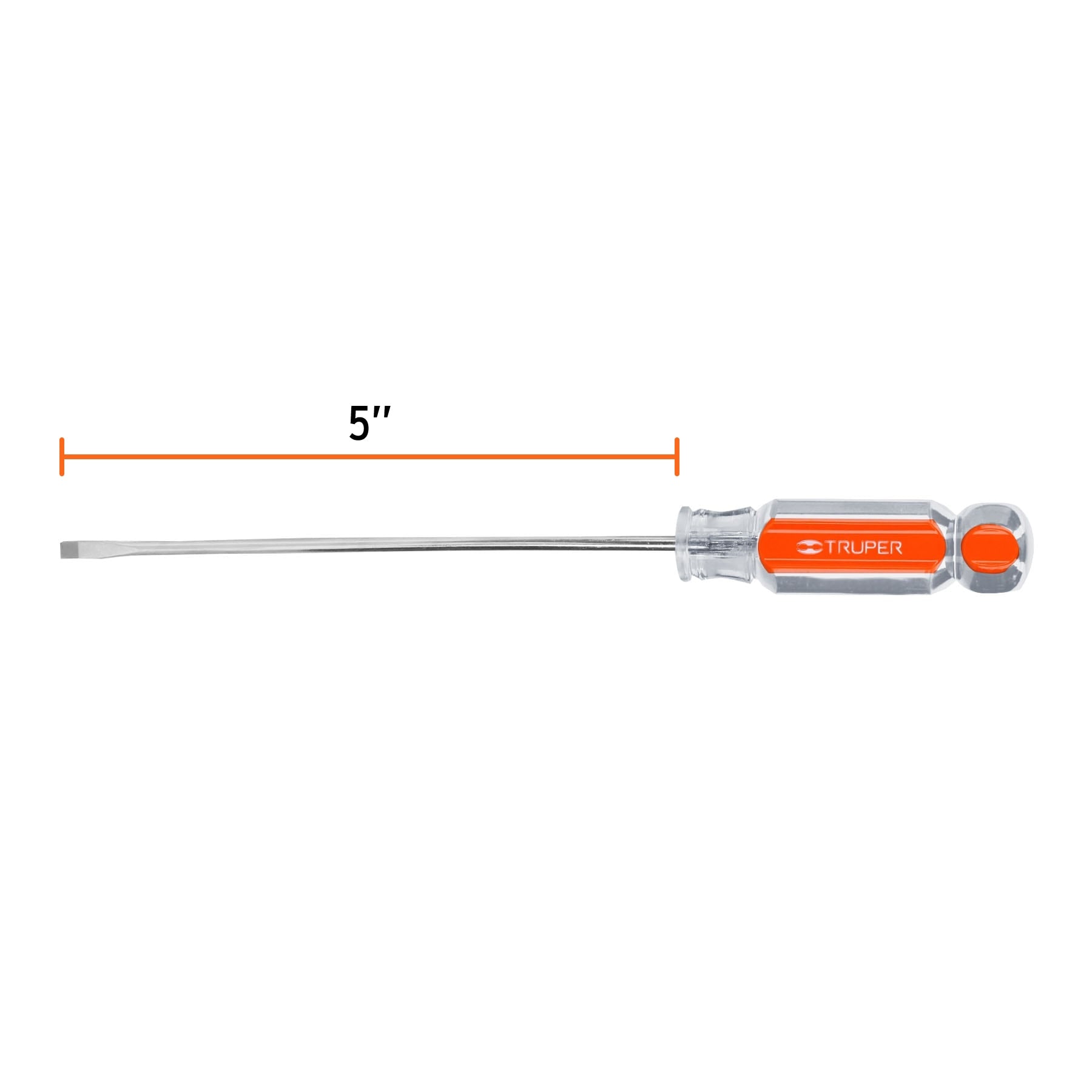 Cabinet screwdriver 1/8" x 5" acetate handle, Truper / 14020