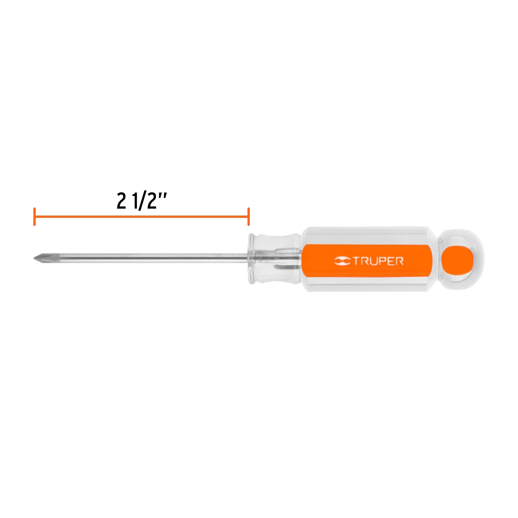 Phillips screwdriver 1/8" x 2-1/2" acetate handle, Truper / 14050