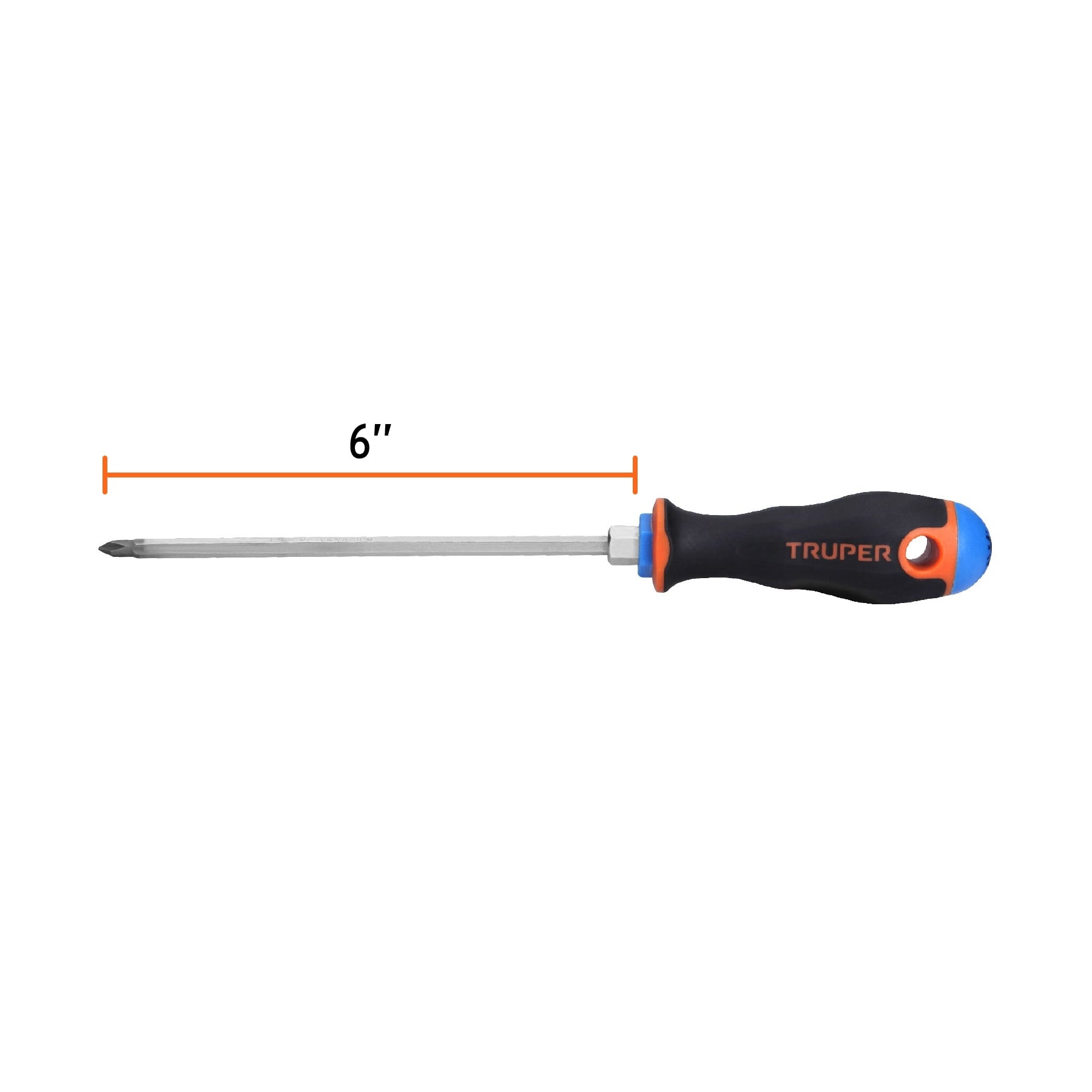 Phillips Screwdriver 3/16" x 6" Comfort Grip Handle, Truper / 14067