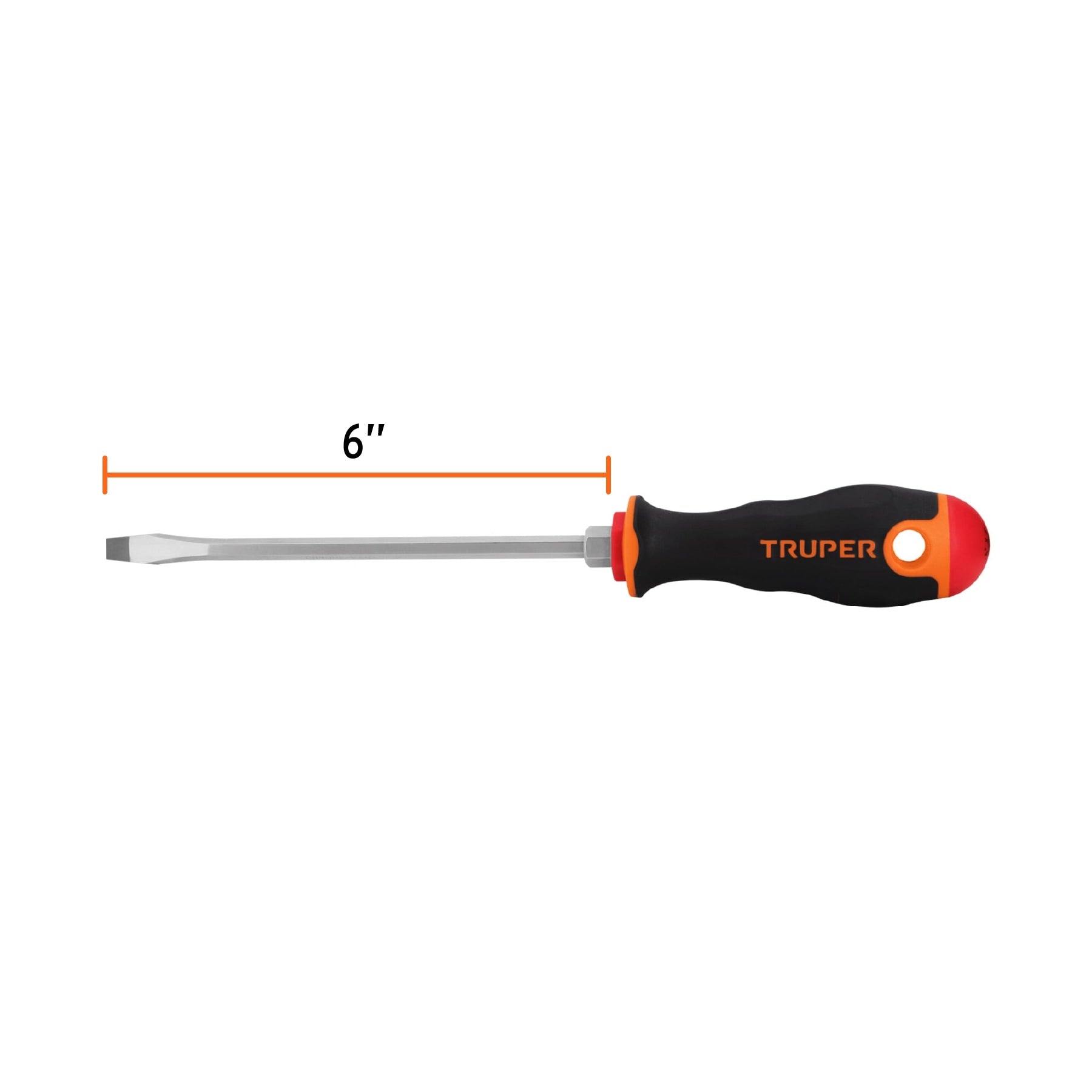 Flat screwdriver 1/4" x 6" Comfort Grip handle, Truper / 14000