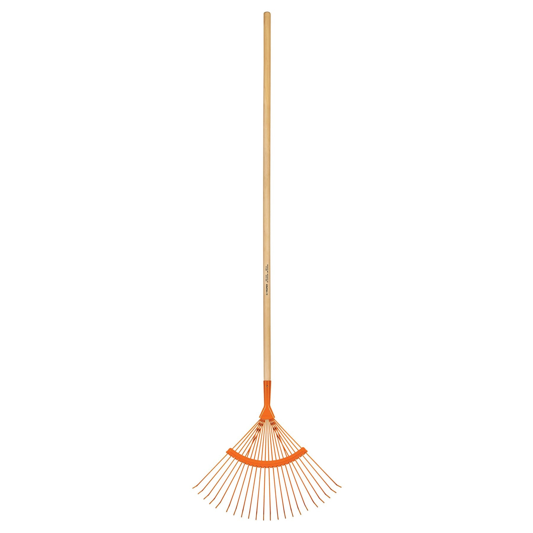 Curved metal broom rake with 22 round teeth, Truper / 14324