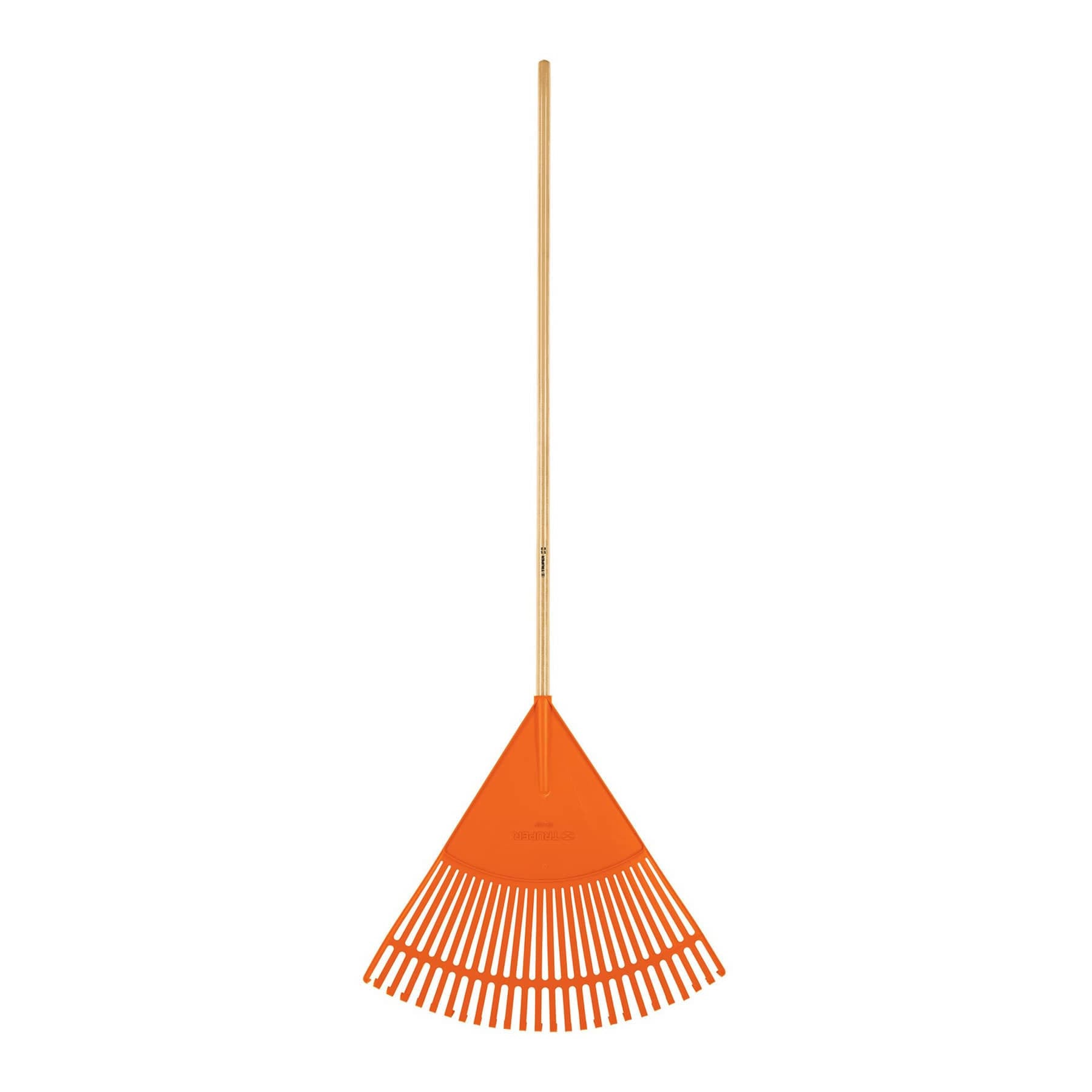 Flexible plastic garden rake broom, 26 teeth, 48" handle / 19787