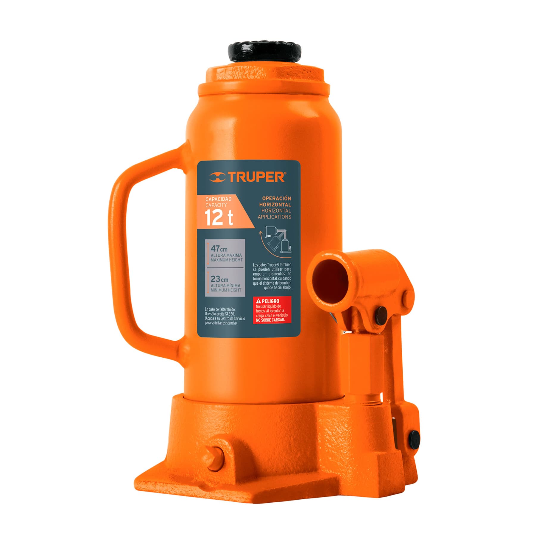 12 Ton hydraulic bottle jack, Truper / 14818