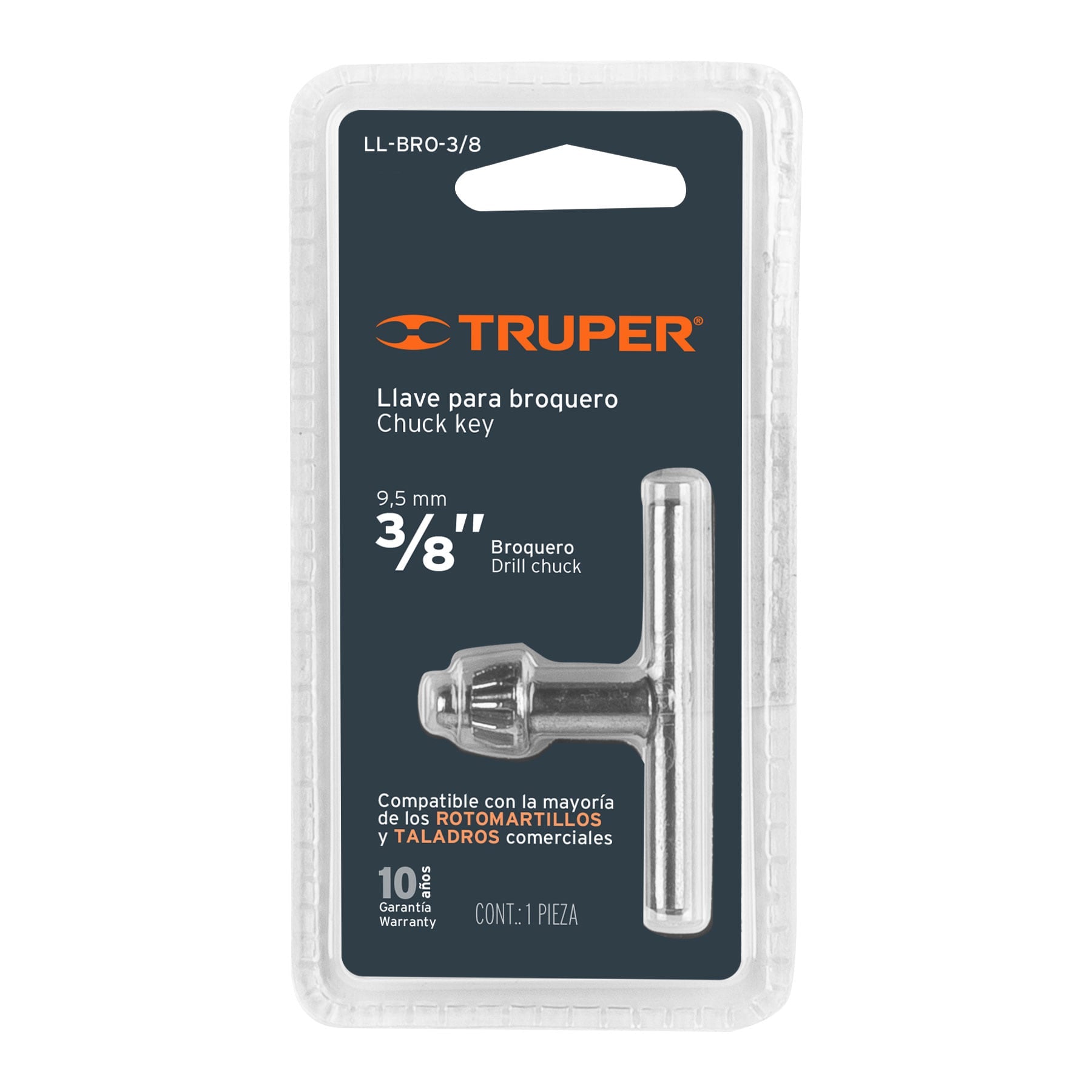 Llave para broquero de 3/8", Truper / 16559