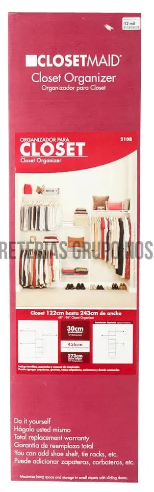 Closet 30 cm x 1.52-2.44 metros Closetmaid 2108-MN013910-75381021081