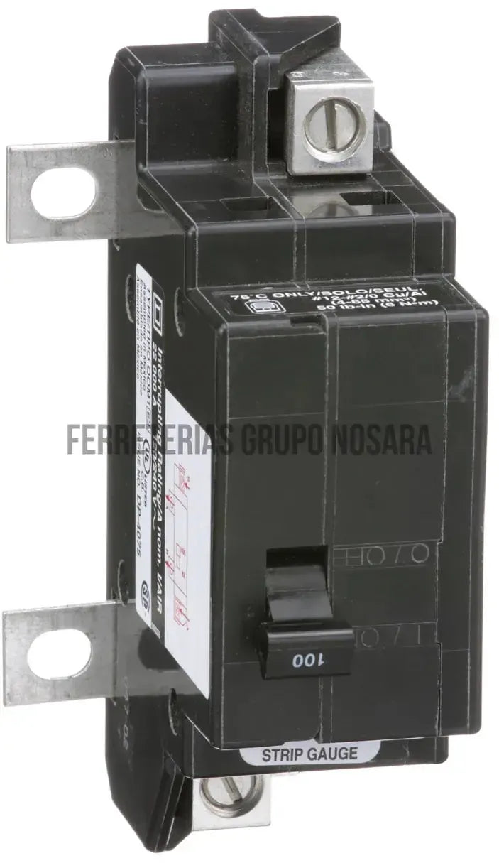 Breaker principal 2 polos 100A 22kA 120/240V para centro carga 12 16 20 espacios Square D QOM100VH-MN800455-785901004035